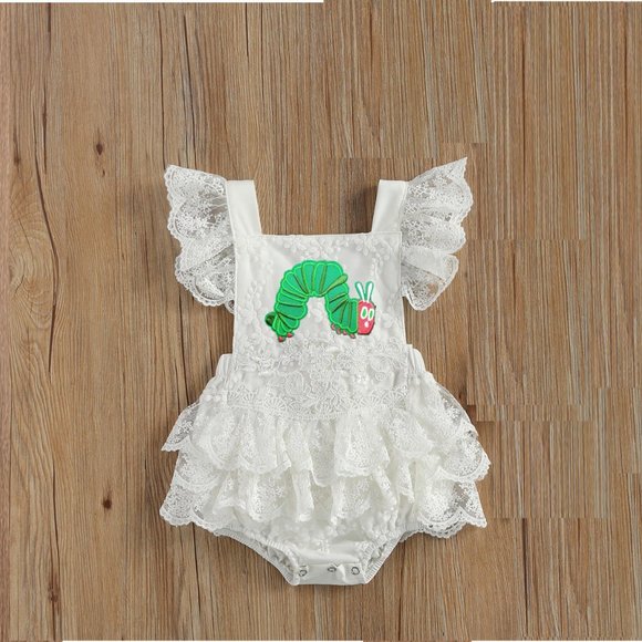 Hungry Caterpillar Romper Girl Birthday Outfit Clothes Bodysuit Smash Dress - Picture 5 of 7